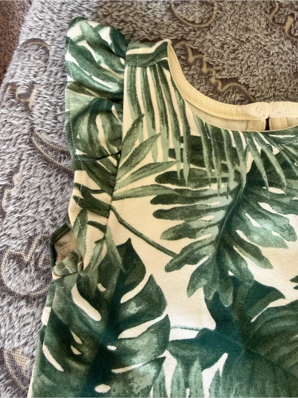 Janie and Jack Green Tropical Leaf Kids Matching Set NWT SIZE 2T